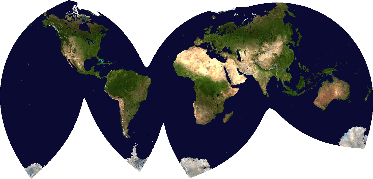 Martin 3
projection, with interruptions in the north Atlantic and South Pacific and Indian oceans