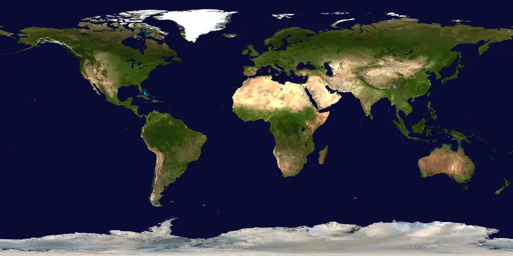Default NASA equirectangular projection