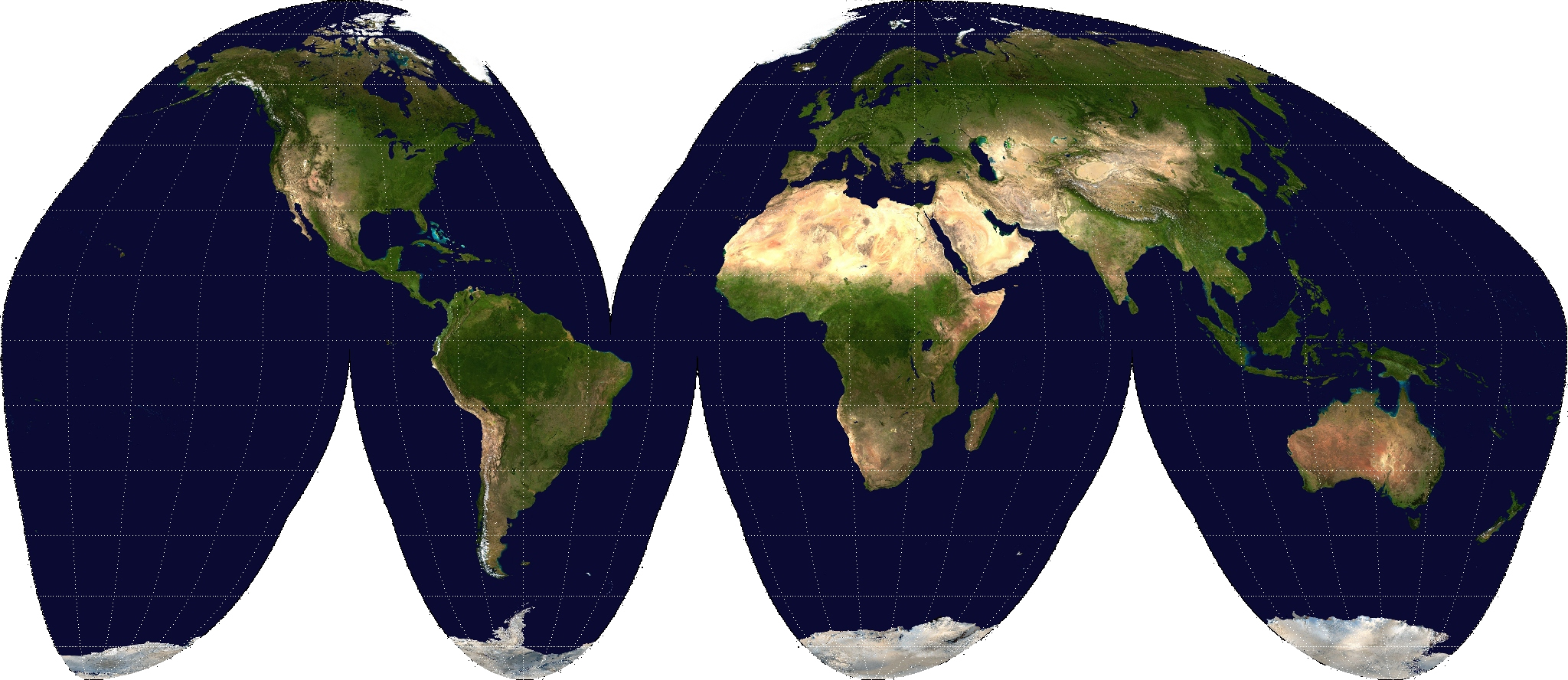 Goode homolosine projection